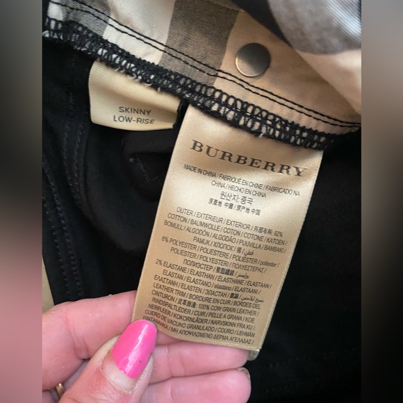 Womens Burberry Black 5 Pocket Skinny Jeans🔥Cotton Blend🖤W/STRETCH🔥NWT🔥👖28” - Picture 8 of 15